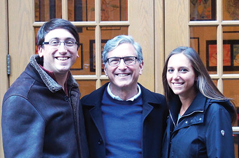 Photo of Jamie Stecher with his children, Michael and Emily