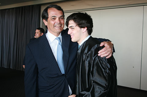 Photo of Robert Ouimette with his son Michael